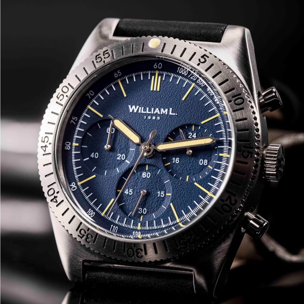 Silver and Black Chronograph Watch - Picture 9 of 12